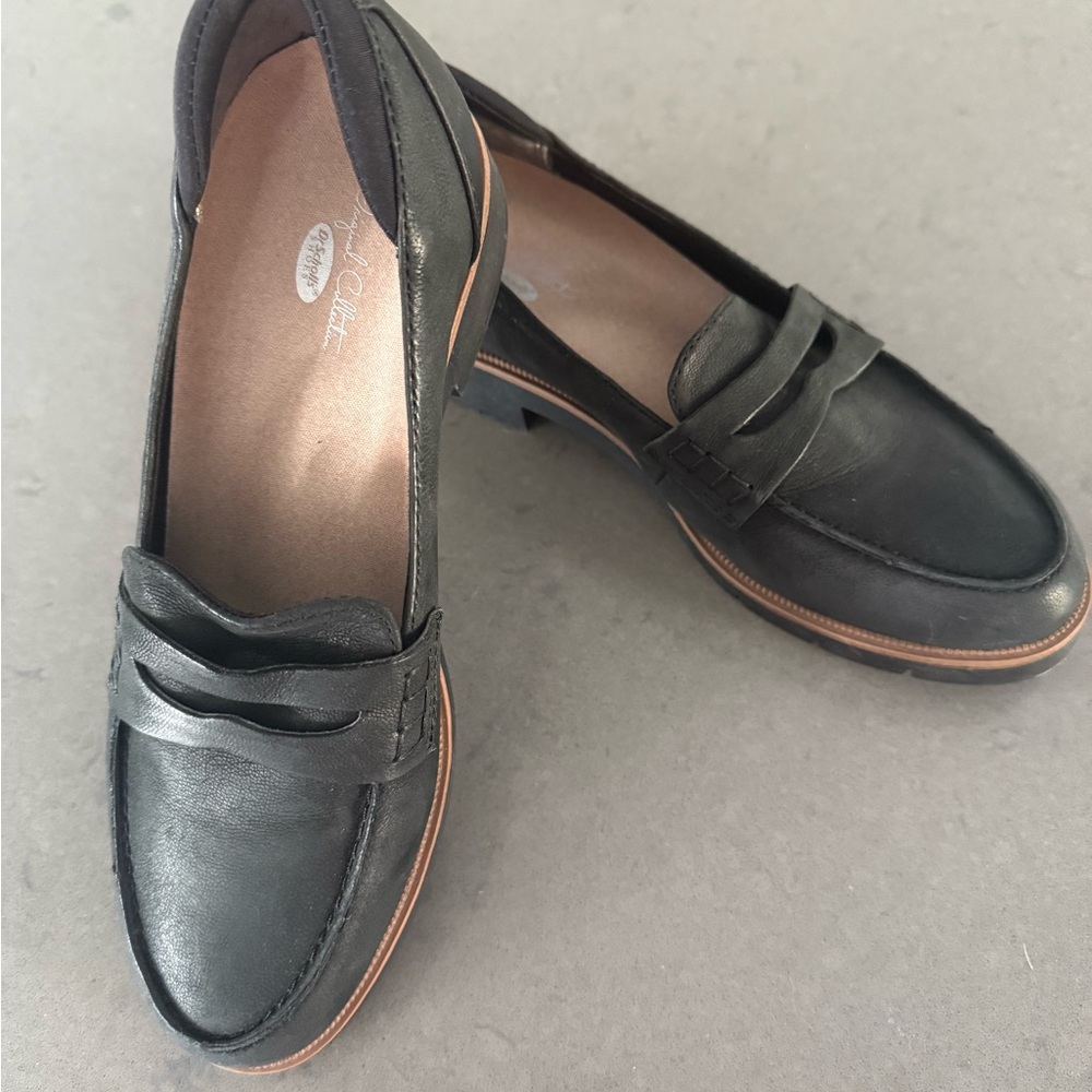 Dr. Scholl's Black Leather Loafers